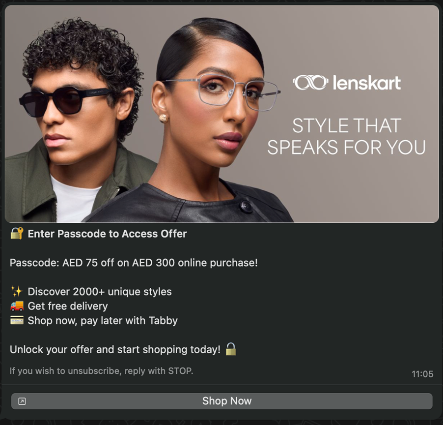 Promotional whatsapp implementation